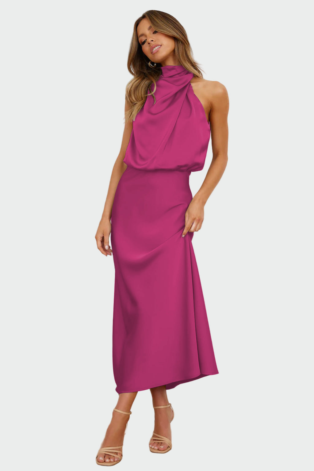 Elegant dress with open back