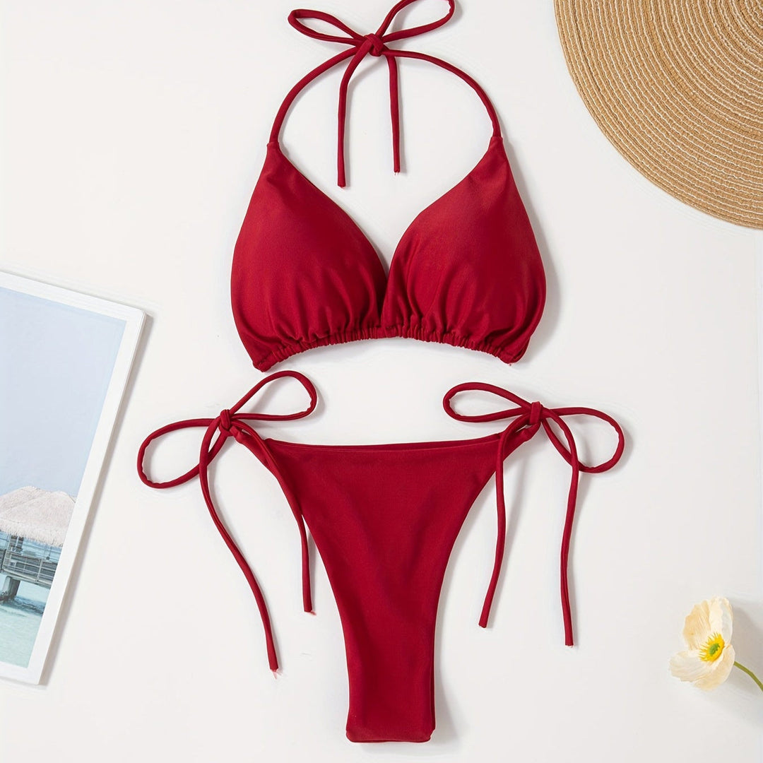 Bikini with Halterneck and V-Cut