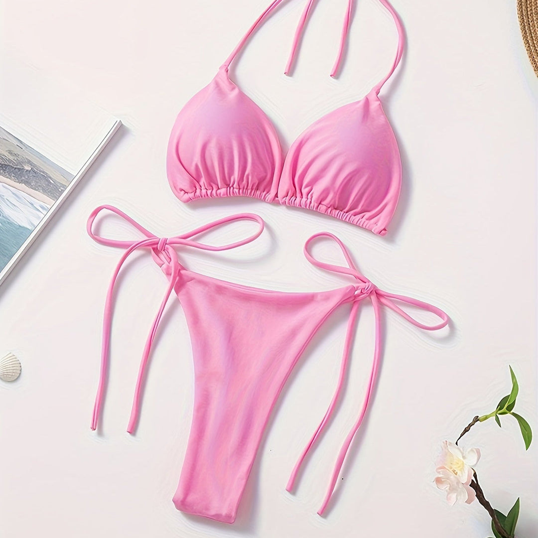 Bikini with Halterneck and V-Cut