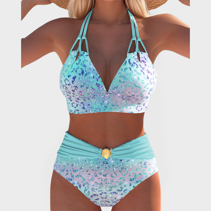 Patterned Bikini with Bra