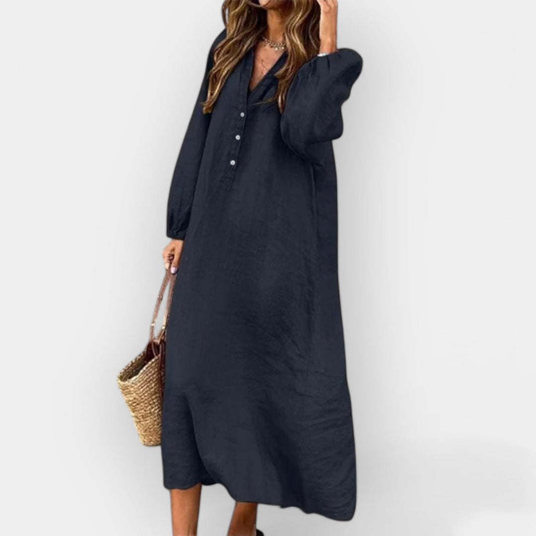 Elegant Linen Jumpsuit with Stylish Line