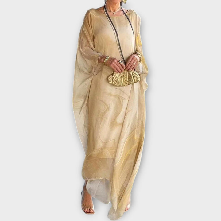 Maxi Kaftan with Transparent Structure