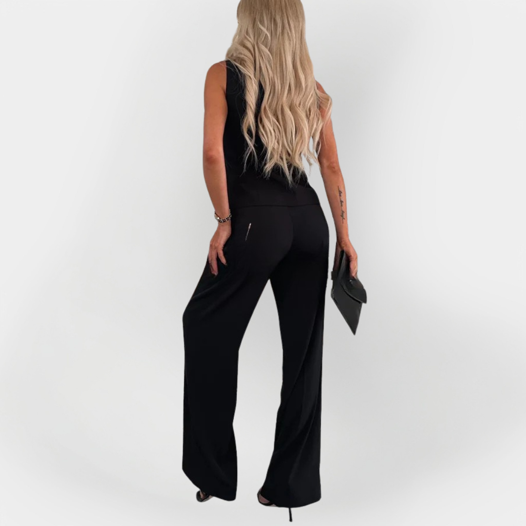 Elegant Pantsuit with Sleeveless Top
