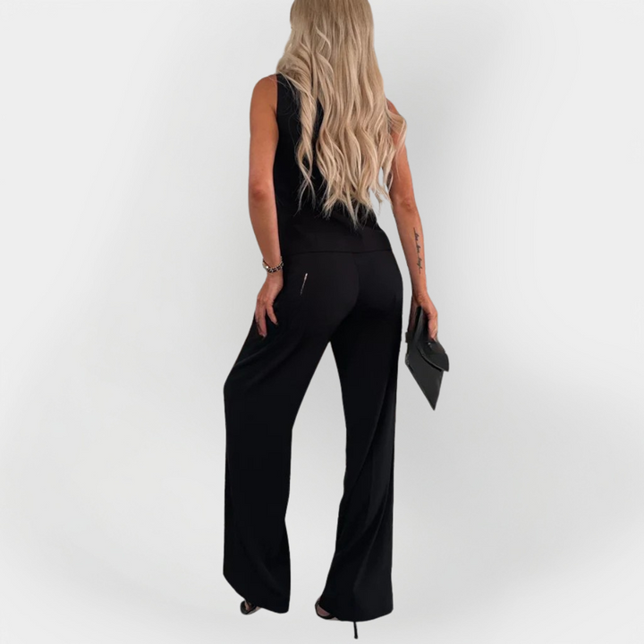 Elegant Pantsuit with Sleeveless Top