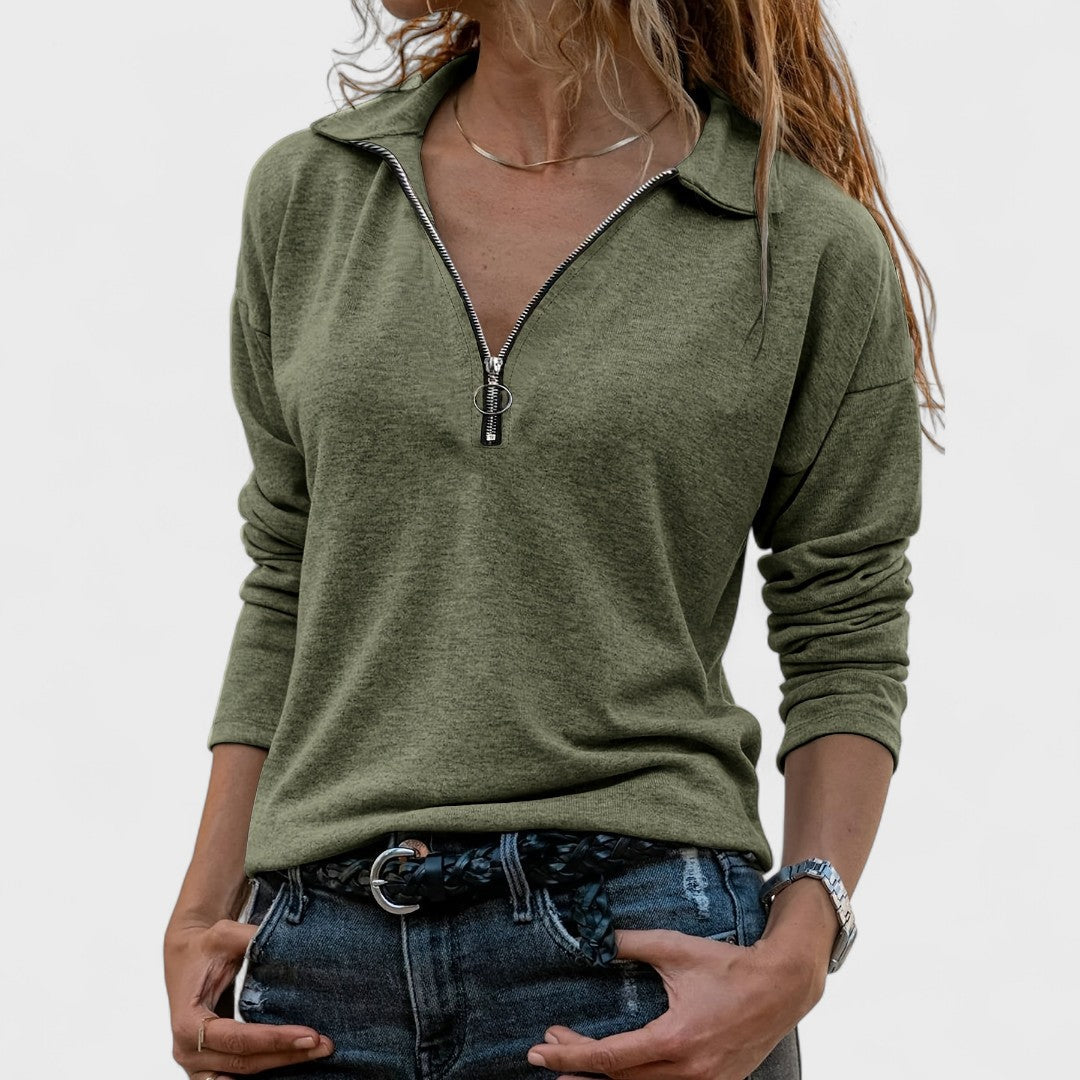 Madonna - Elegant Long Sleeve Blouse