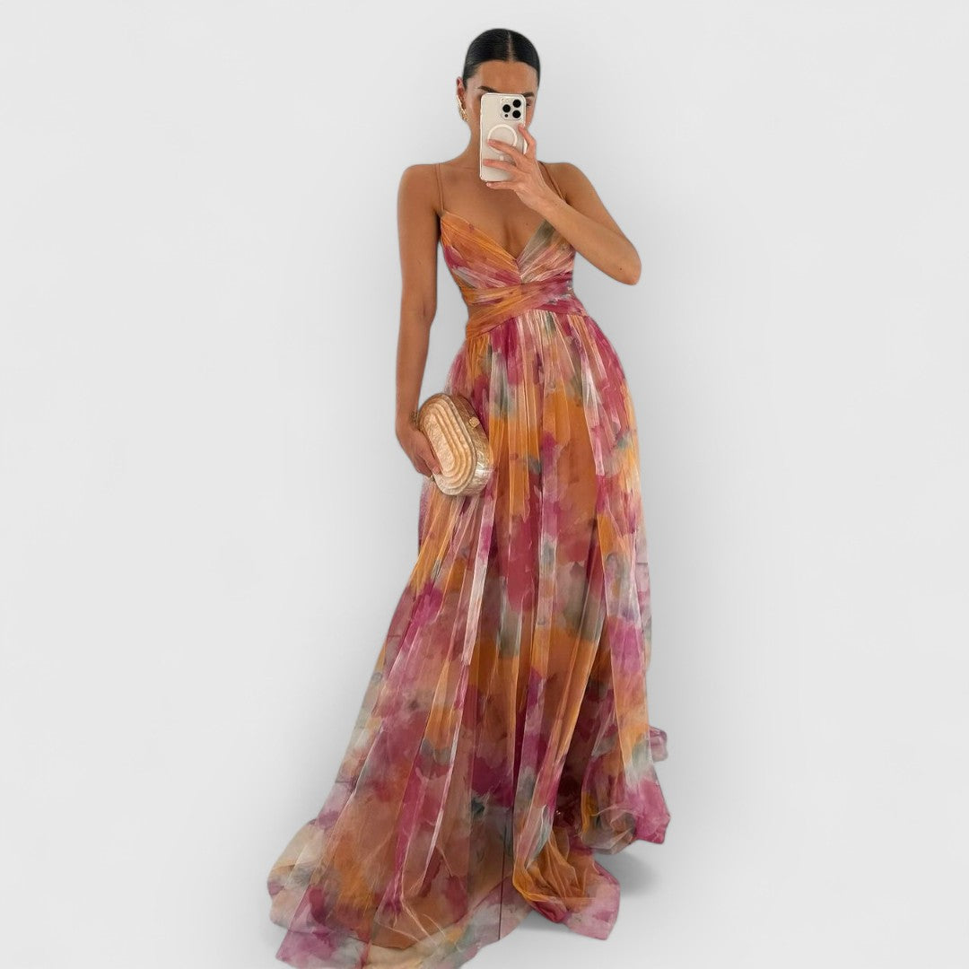 Verity - Long Dress with Floral Print