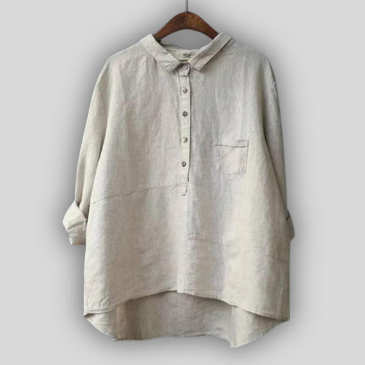Linen Blouse Green Simplicity