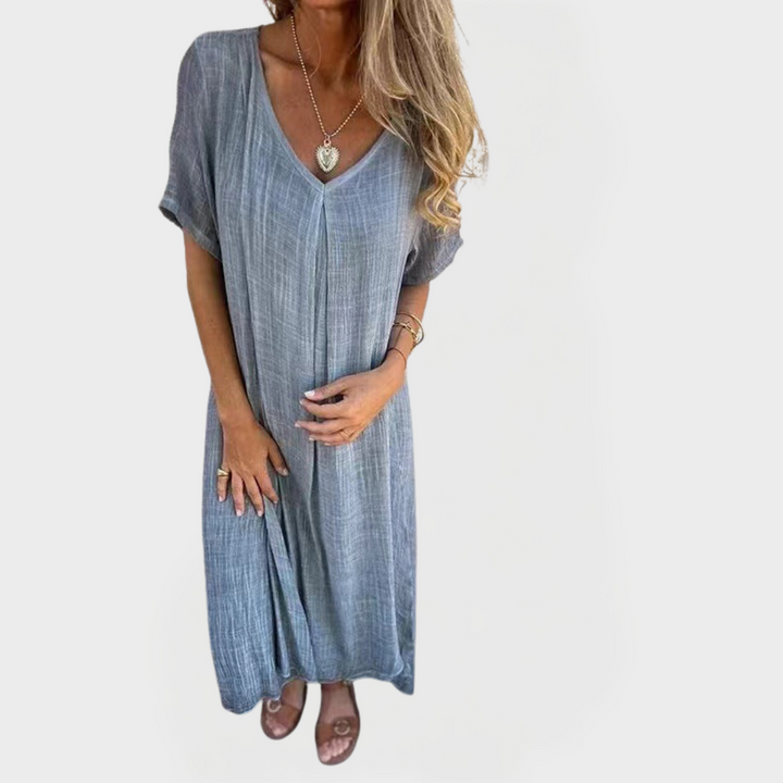 Dress with V-Neck