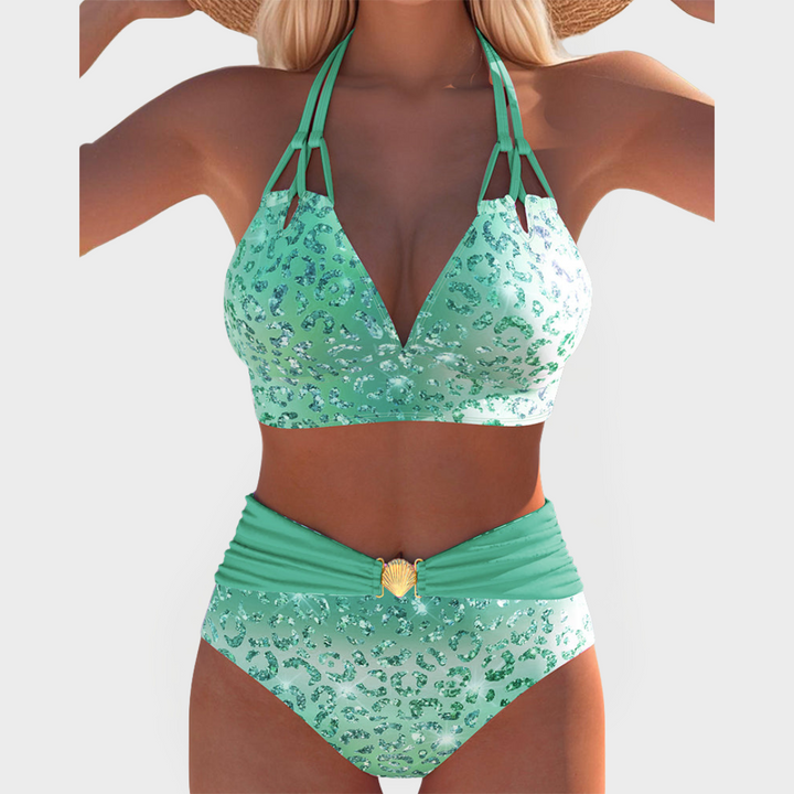 Patterned Bikini with Bra