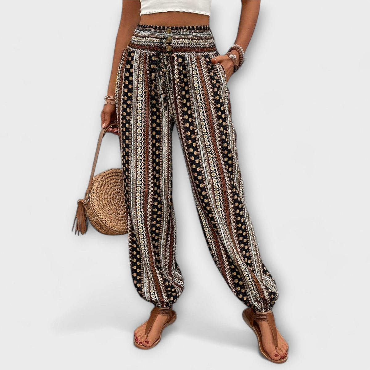 Pants with Folkloric Pattern