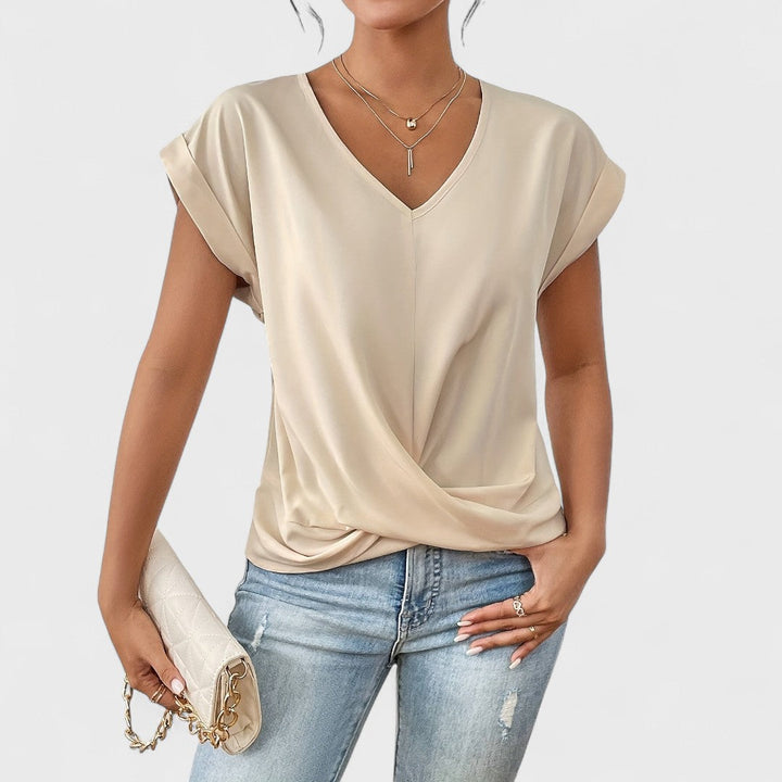 Maia – Twist Front V-Neck Top