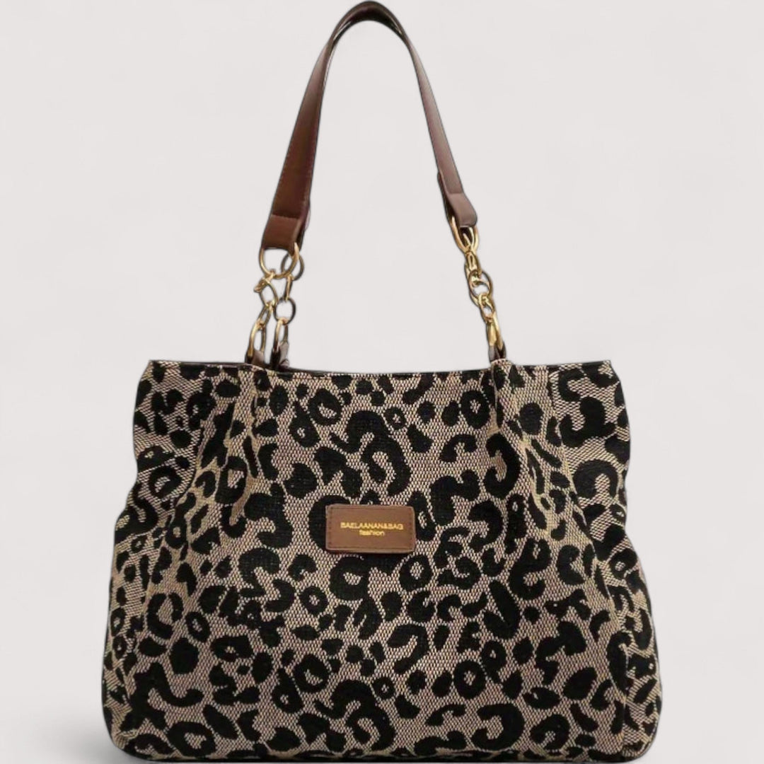 Alma – Leopard Canvas Shopping Bag