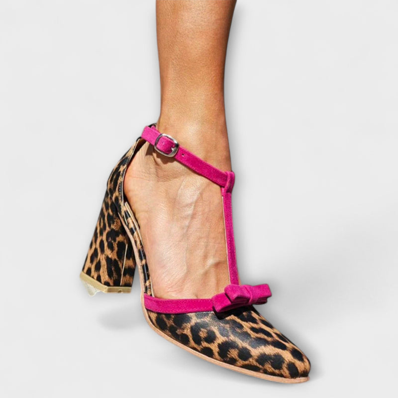 Leonina – Block Heels with Intense Wild Accent