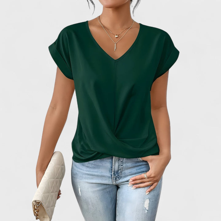 Maia – Twist Front V-Neck Top