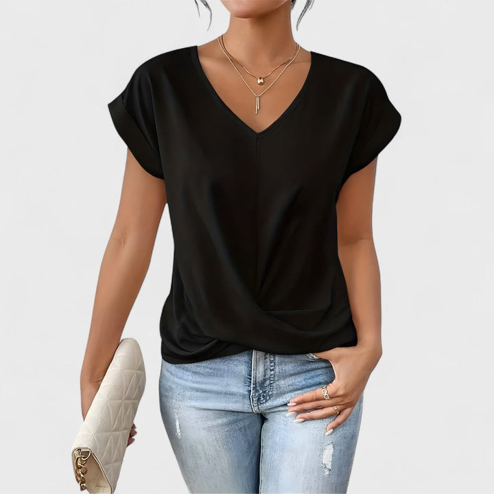 Maia – Twist Front V-Neck Top