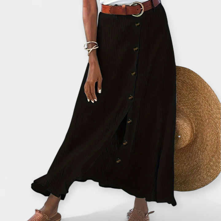 Transparent Midi Skirt with Slit