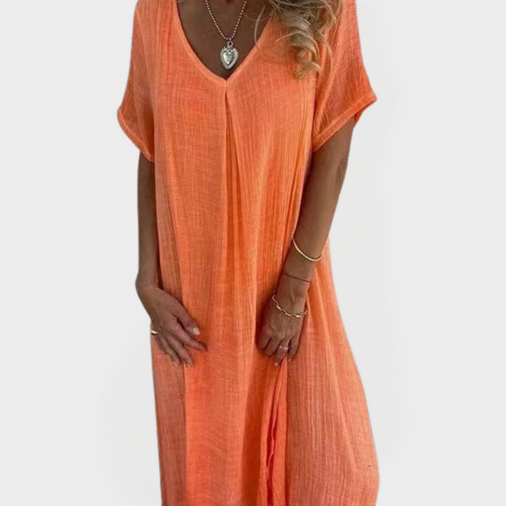 Dress with V-Neck