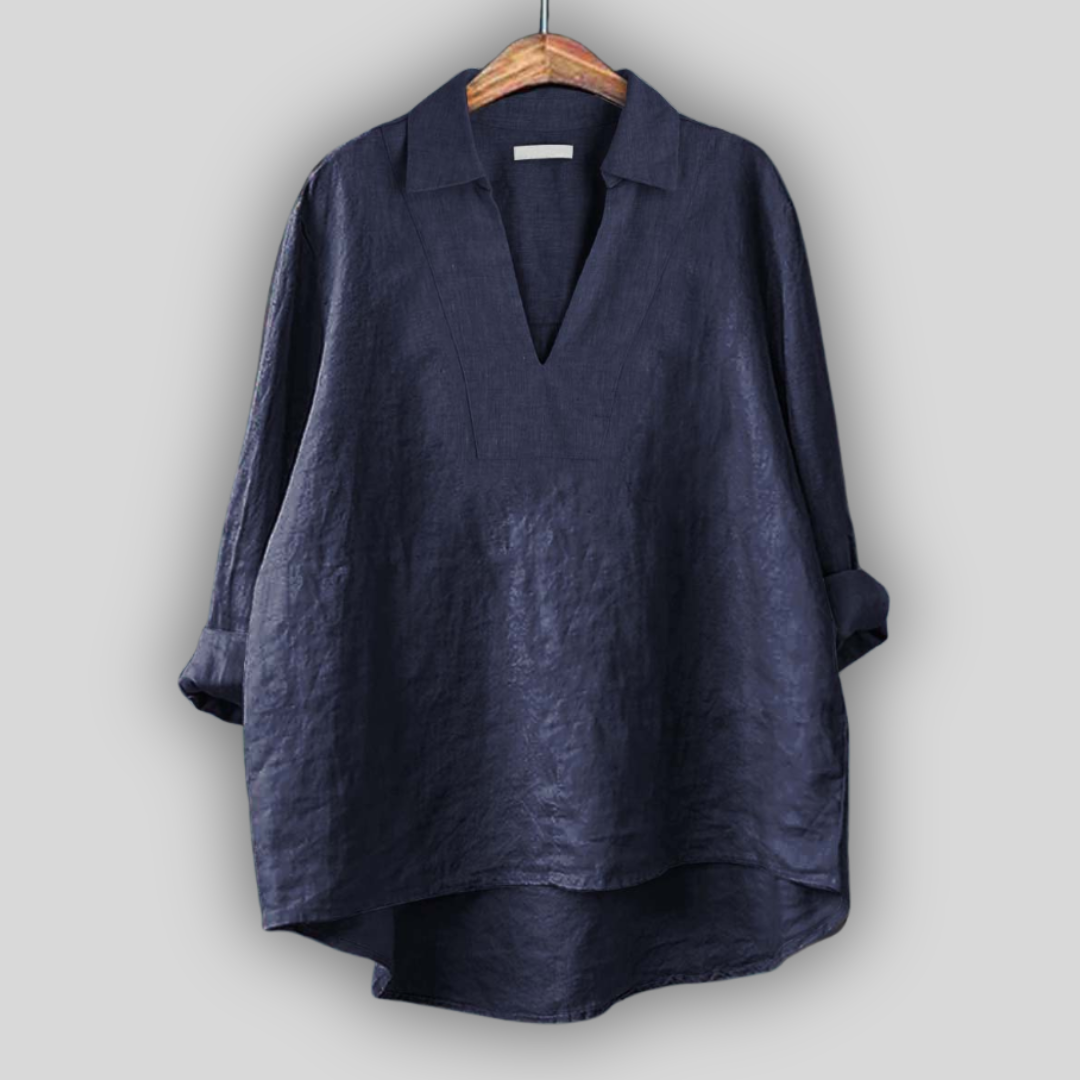 Lined Blouse Silver Elegance