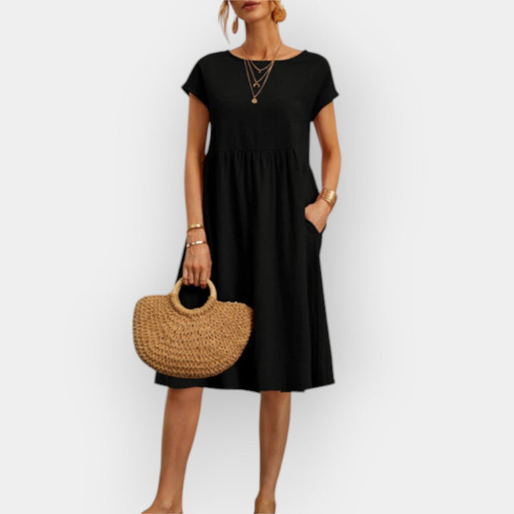Midi dress with simple lines