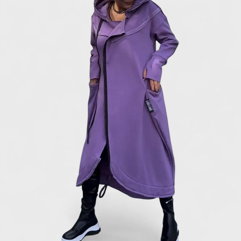 Mana - Long Zip-Up Hoodie in Lightweight, Breathable Fabric