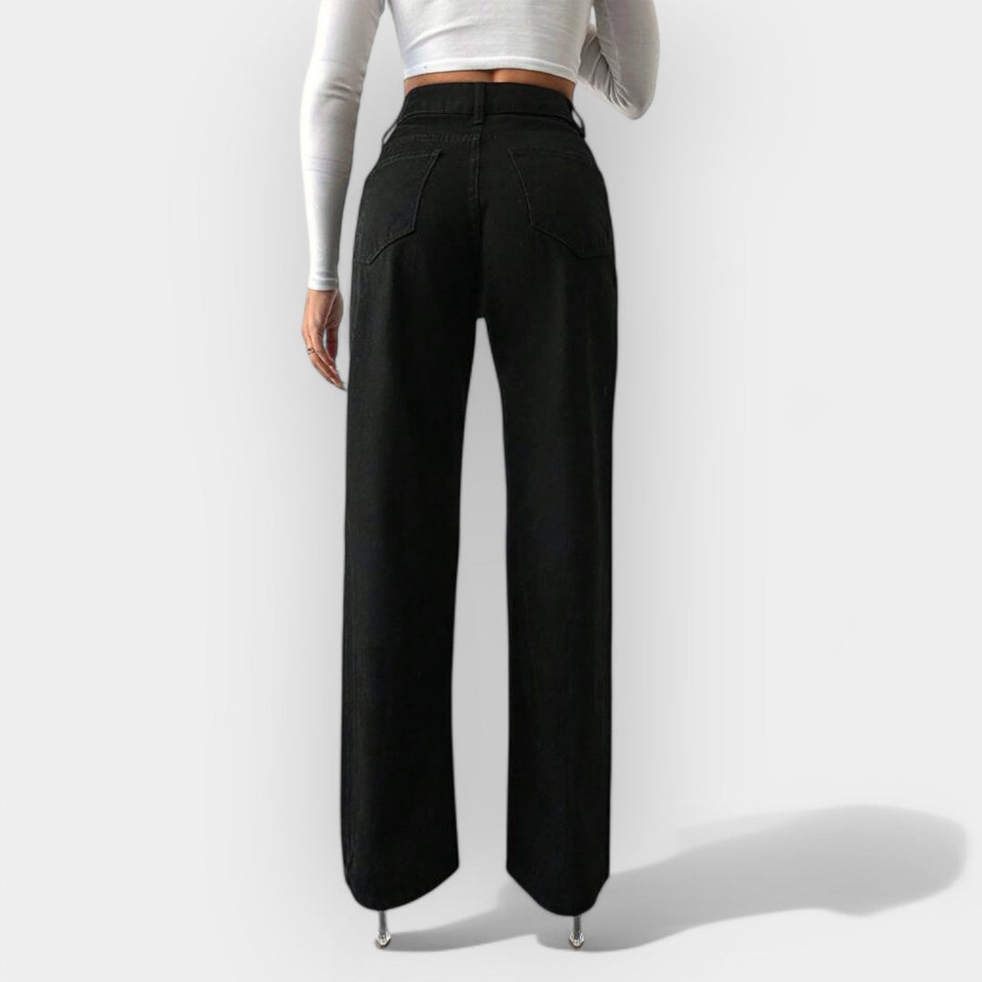 High-Waisted Jeans with Wide Leg