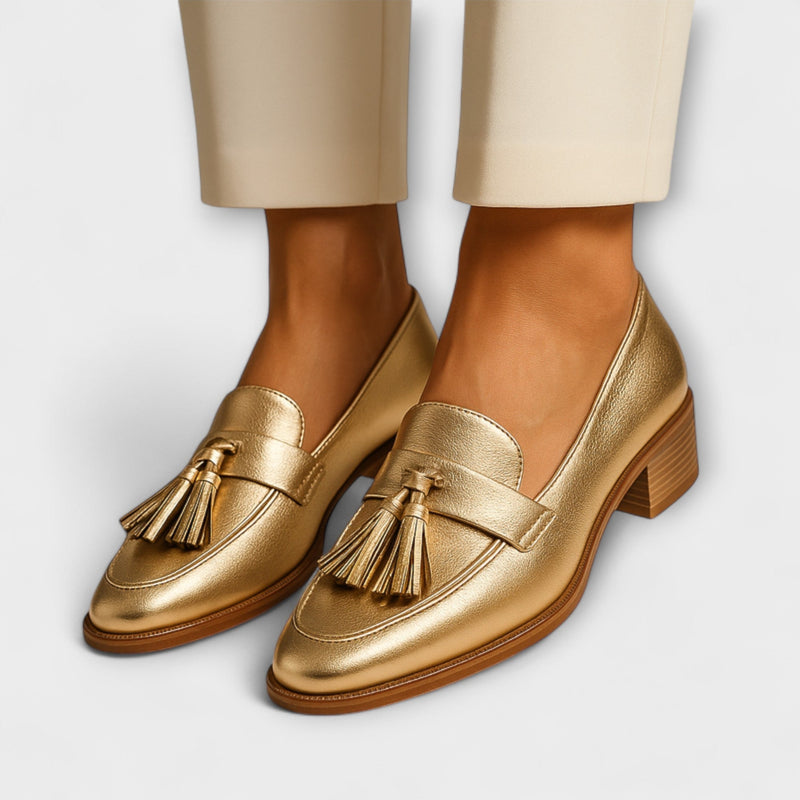 Gold Moccasins for Women
