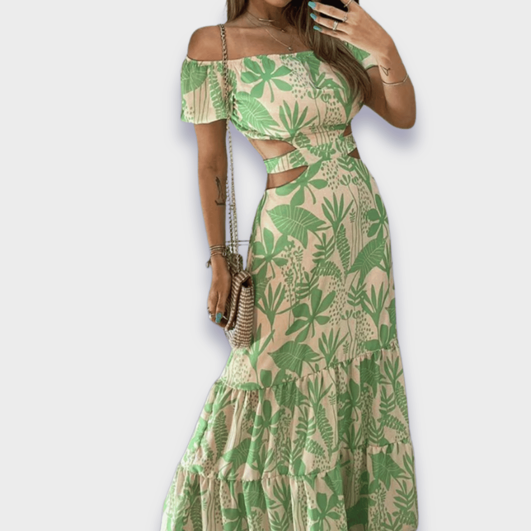 Silhouette-Enhancing Dress in Luxurious Fabric