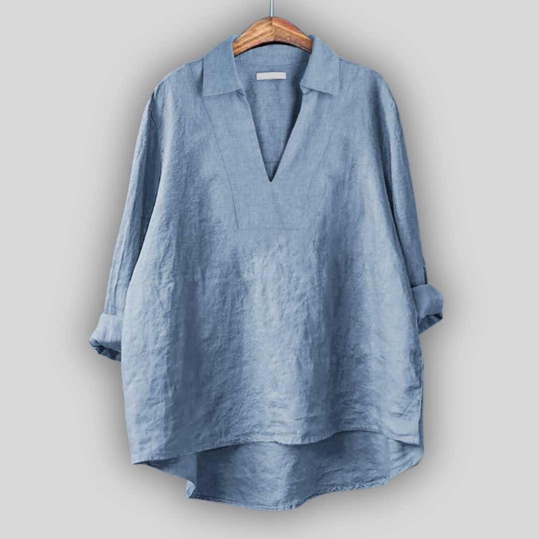 Lined Blouse Silver Elegance