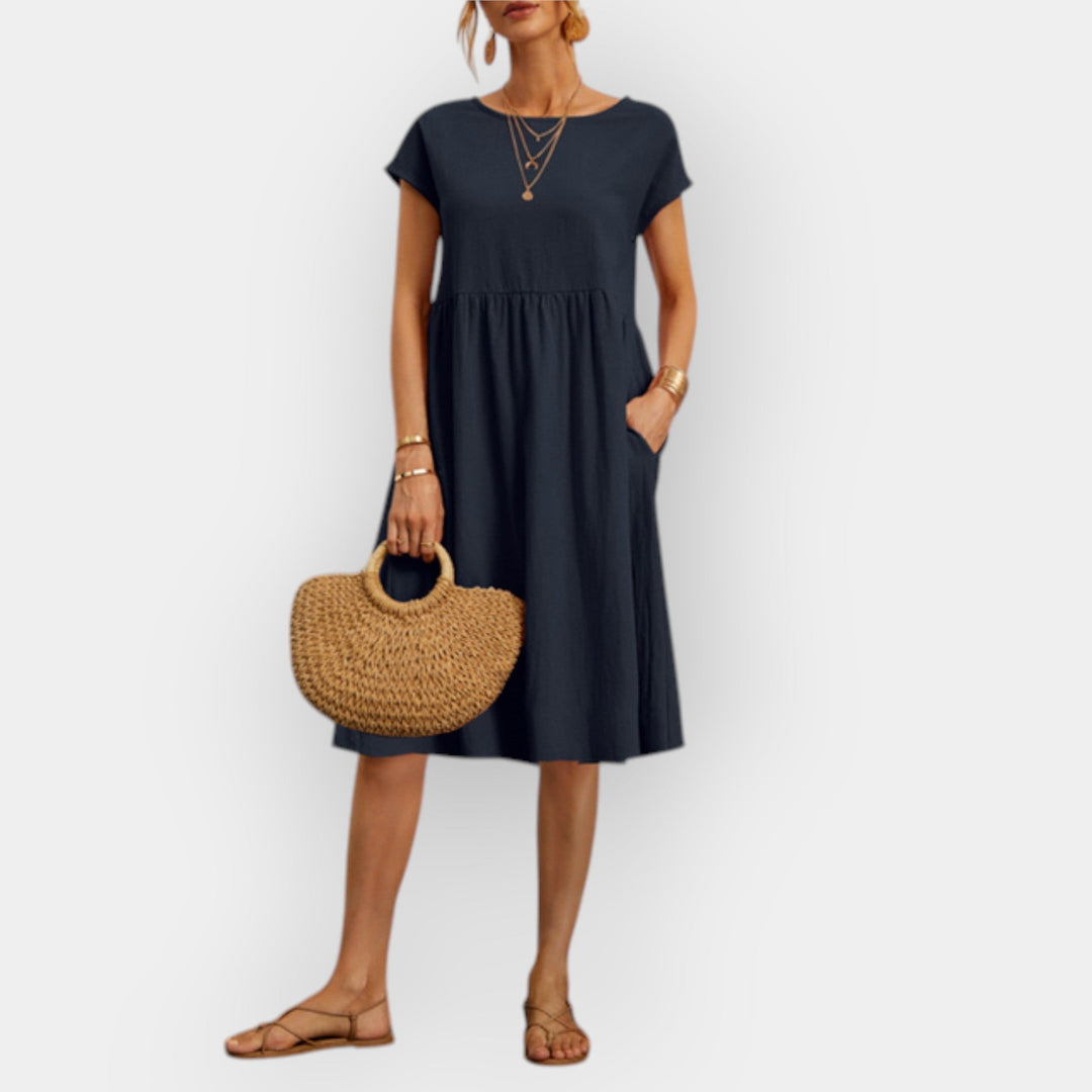 Midi dress with simple lines