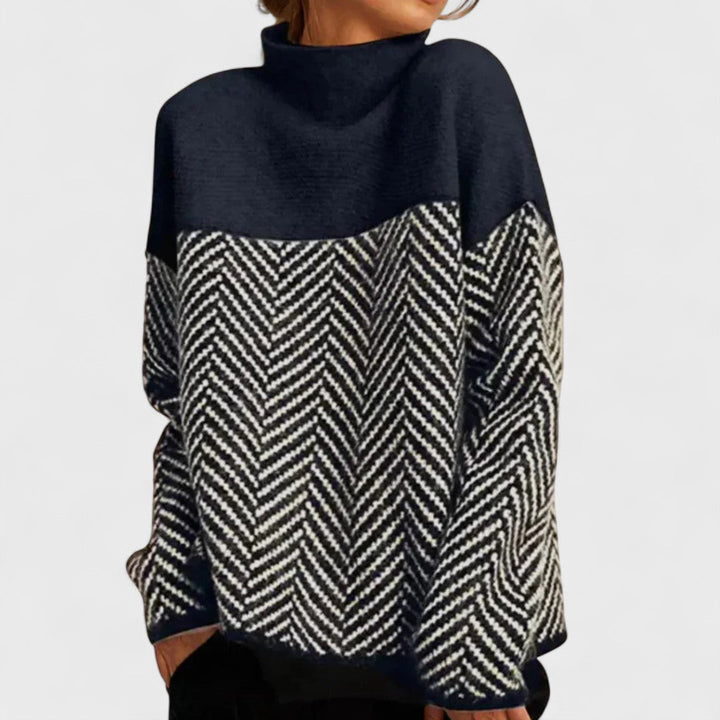 Malene - High Neck Cotton Sweater