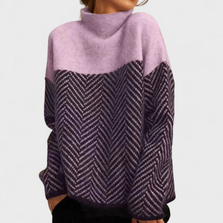 Malene - High Neck Cotton Sweater
