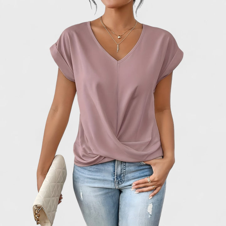 Maia – Twist Front V-Neck Top