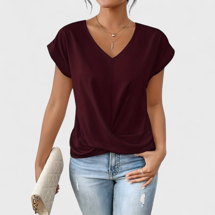 Maia – Twist Front V-Neck Top
