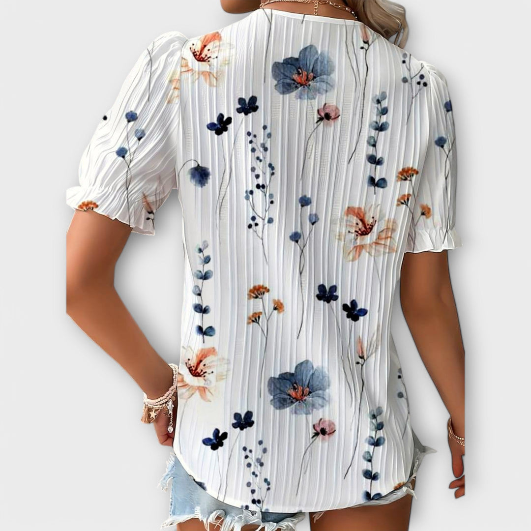 Emily - Fashion Blouse with V-Neck