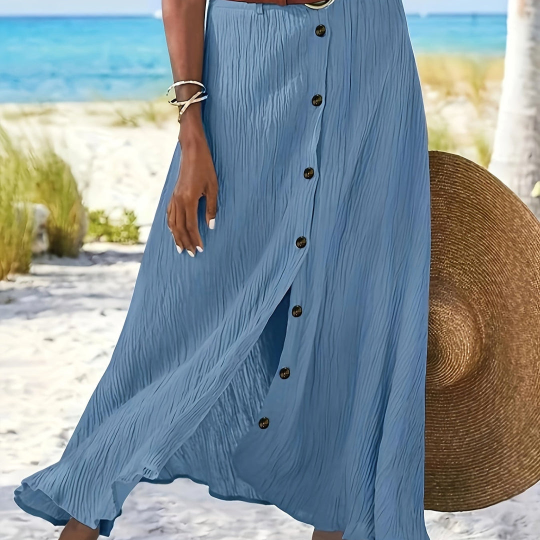 Transparent Midi Skirt with Slit