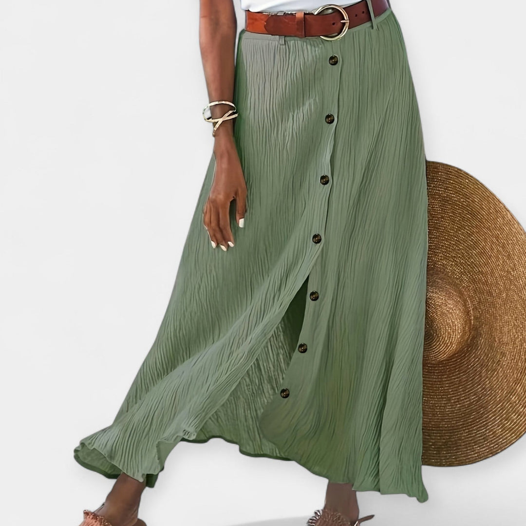 Transparent Midi Skirt with Slit
