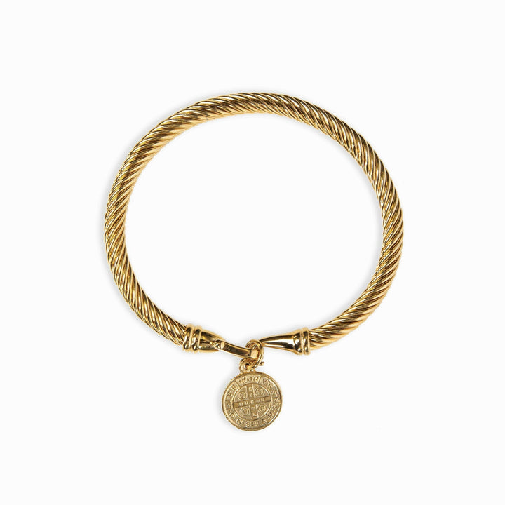 Gold-Plated Bracelet with Coin Design