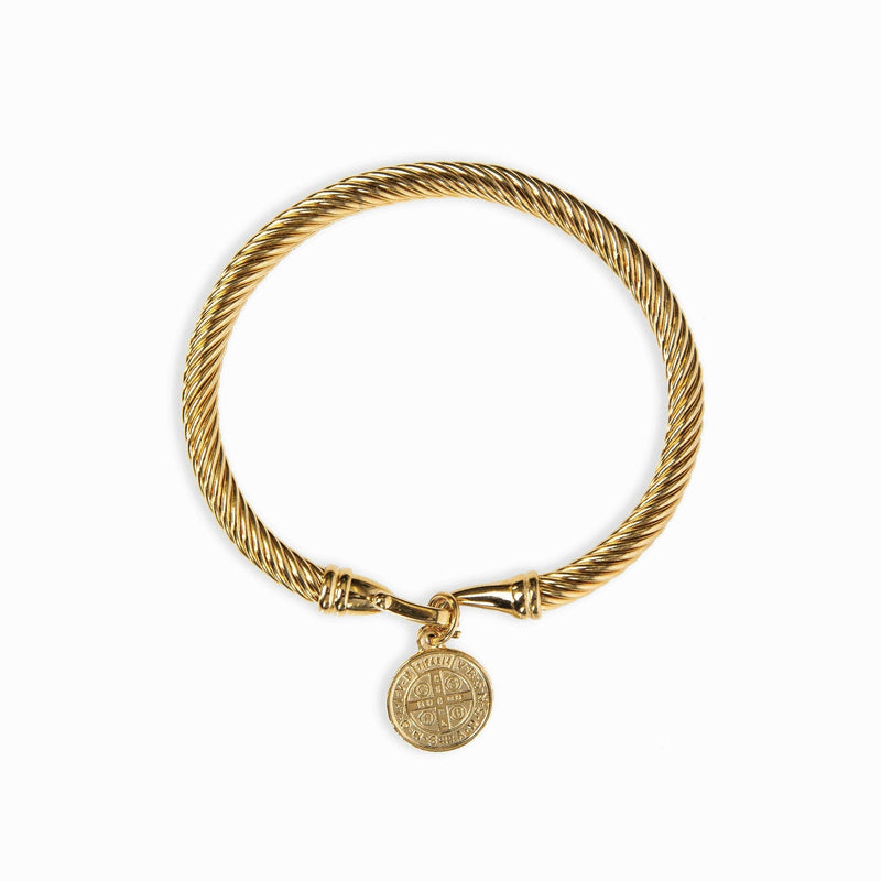 Gold-Plated Bracelet with Coin Design
