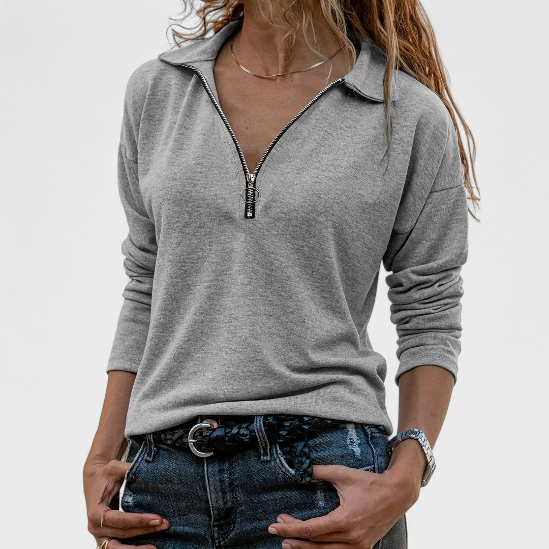 Madonna - Elegant Long Sleeve Blouse