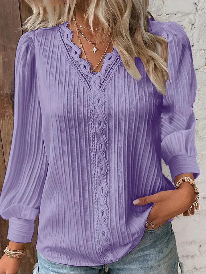 Alison – Striped Sweater with Collar