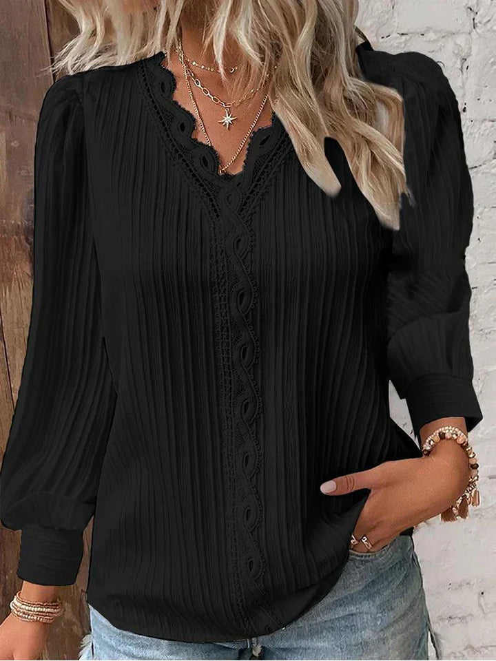 Alison – Striped Sweater with Collar