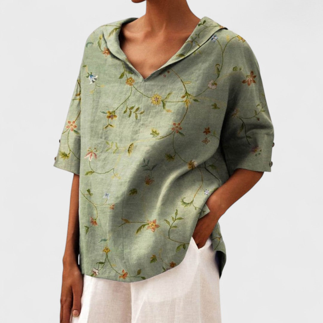 Andrea - Elegant V-neck Top