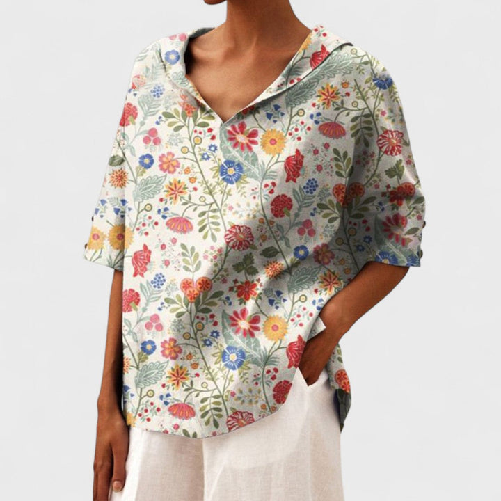 Andrea - Elegant V-neck Top