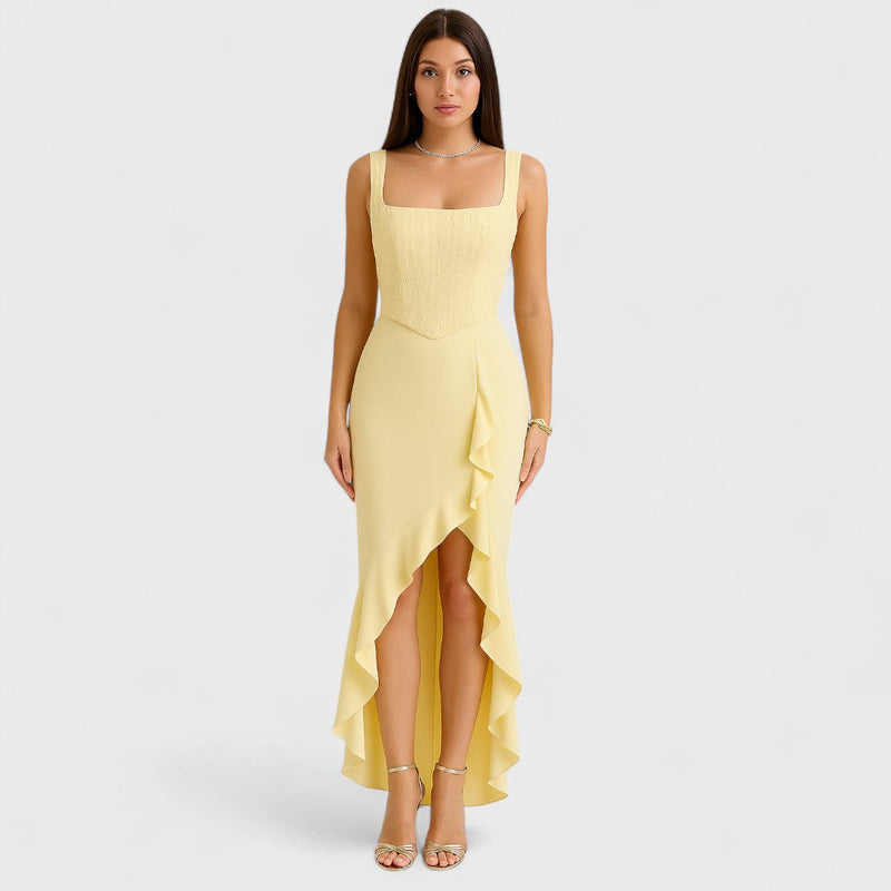 Bella - Satin Corset Dresses with Ruffles