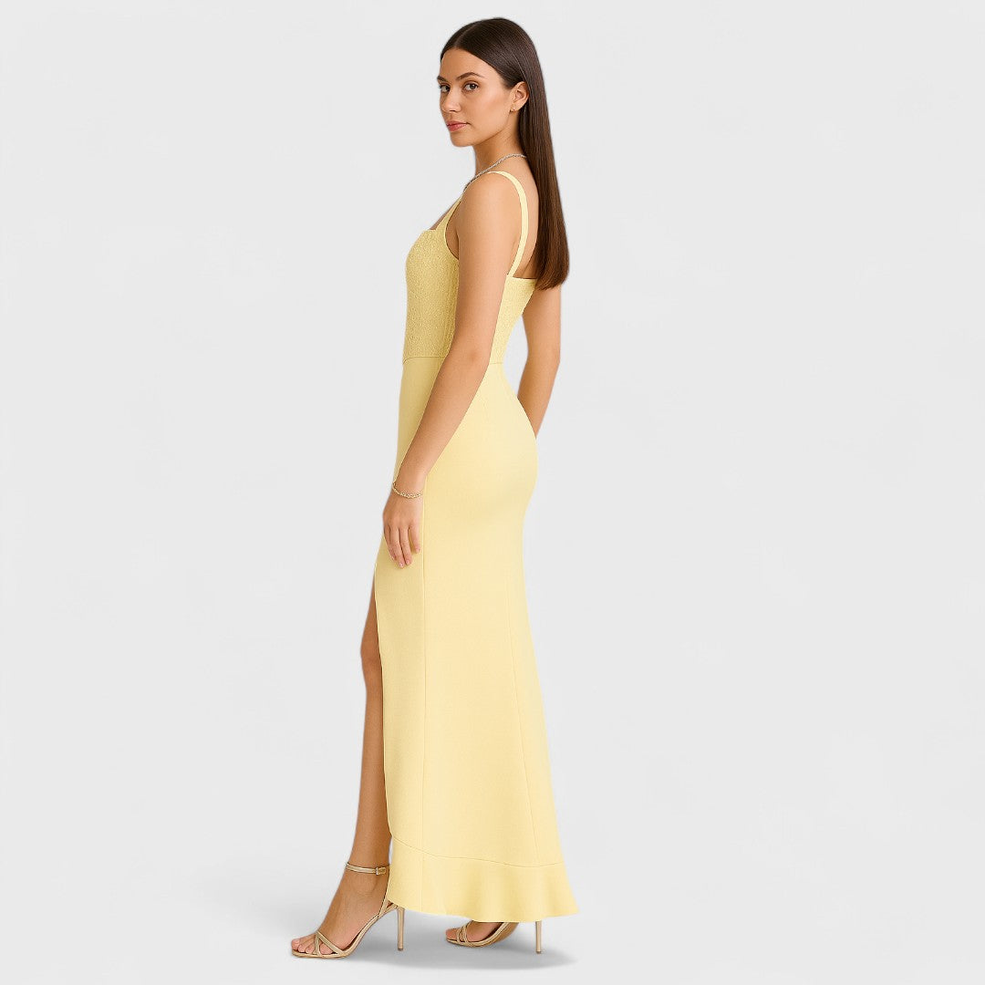 Bella - Satin Corset Dresses with Ruffles