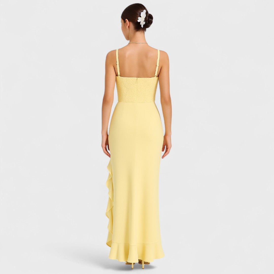 Bella - Satin Corset Dresses with Ruffles