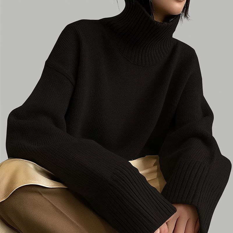 Zoey - Oversized Sweater with Turtleneck