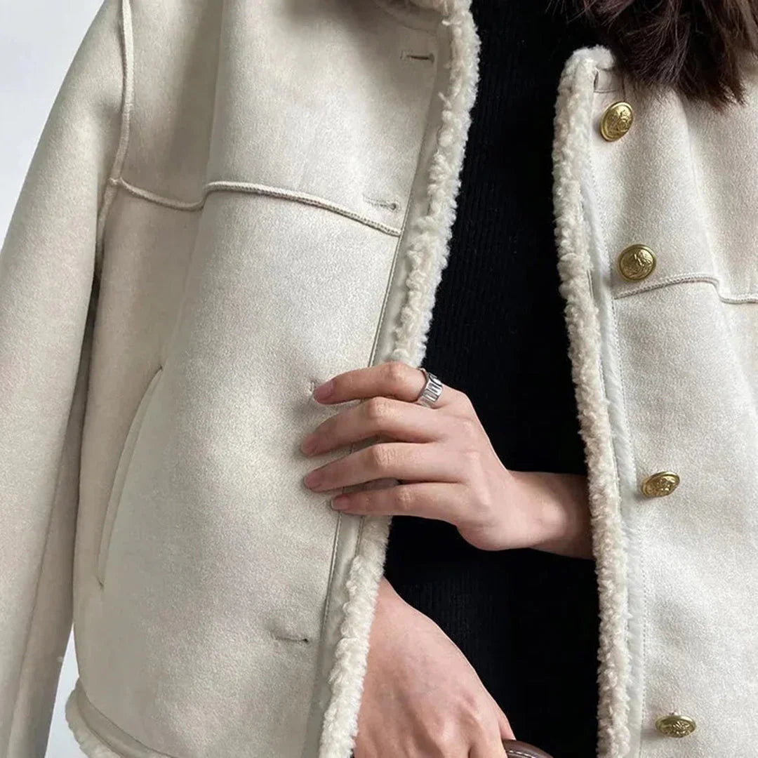 Isabella Fur Button Jacket