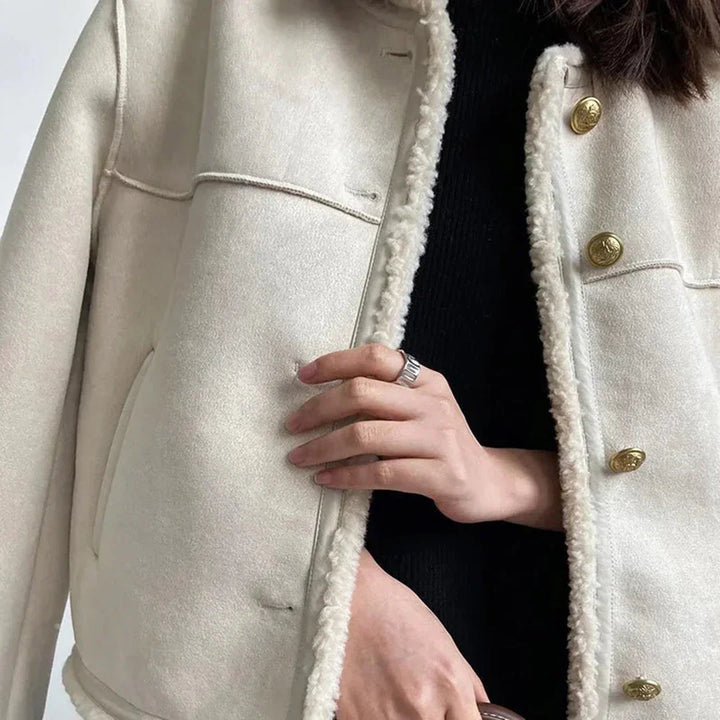 Isabella Fur Button Jacket