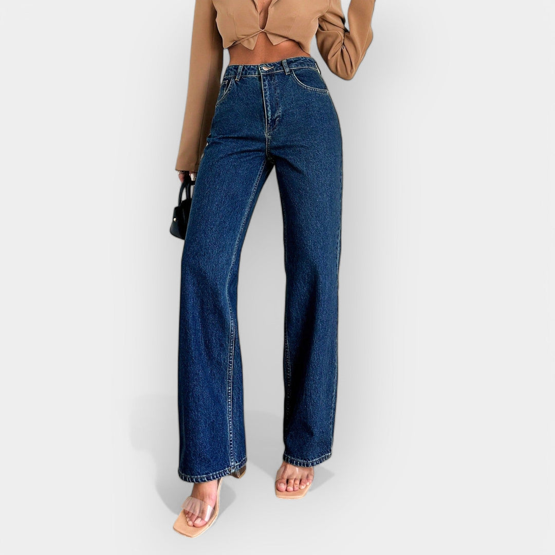 High Waist Jeans with Comfortable Wide Fit
